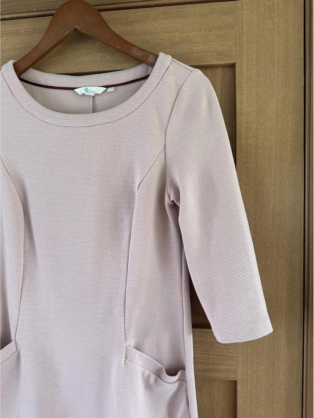 Boden Jasmine Ottoman Sheath Dress Ribbed Rose Pink 3/4 Sleeve Women’s size 6R - Picture 3 of 12